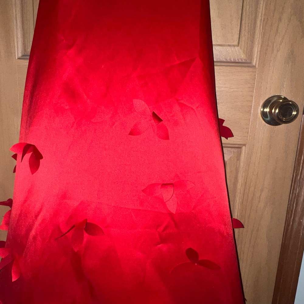 NWT B. Smart Red Satin Maxi Dress Size 0 - Picture 5 of 15